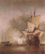 VELDE, Willem van de, the Younger The Cannon Shot oil painting reproduction